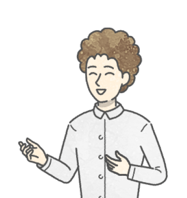 両手を曲げて前に出している男性のイメージ