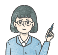 左手にペンを持っている女性のイメージ